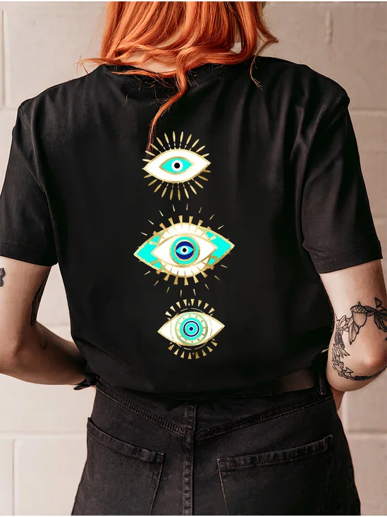 Mysterious Eye Egypt Cotton Short Sleeve T Shirt