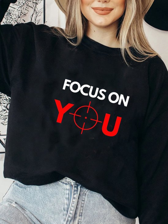 Focus On You Street Cotton Sweatshirt