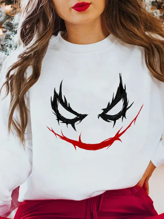 Cool Smiley Face Cotton Sweatshirt