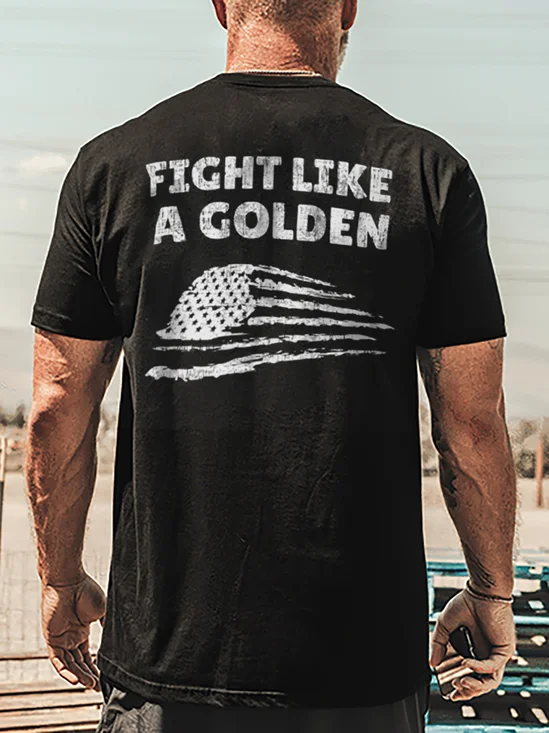 Fight Like A Golden Printed T-Shirt