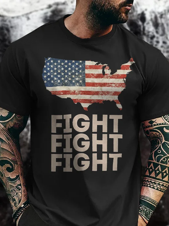 2024 FIGHT FIGHT FIGHT Printed T-Shirt