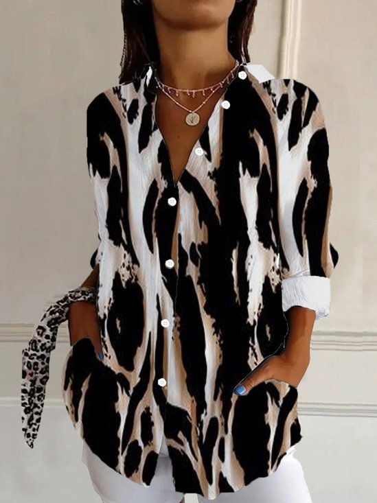 Leopard Print Long Sleeve Shirt