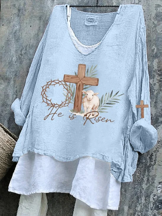 Easter Cotton Loose Vintage T-Shirt