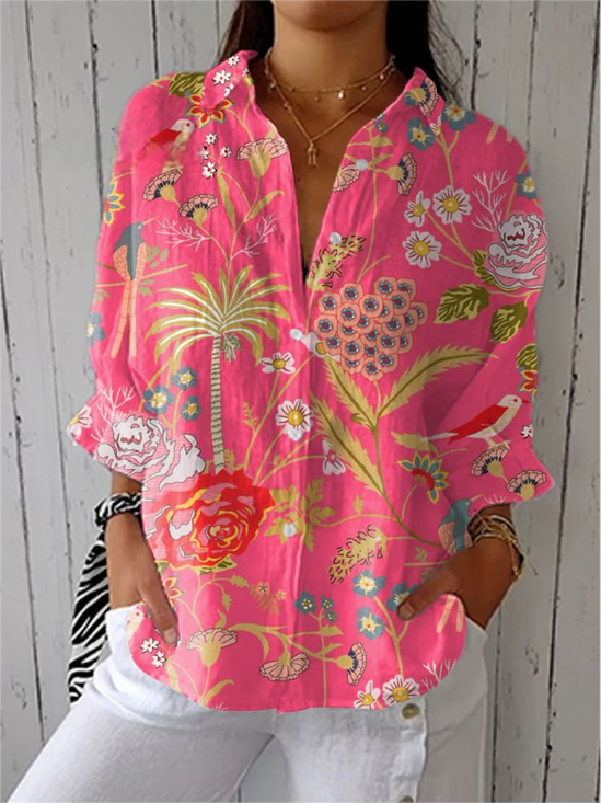 Loose Casual Shirt Collar Shirt