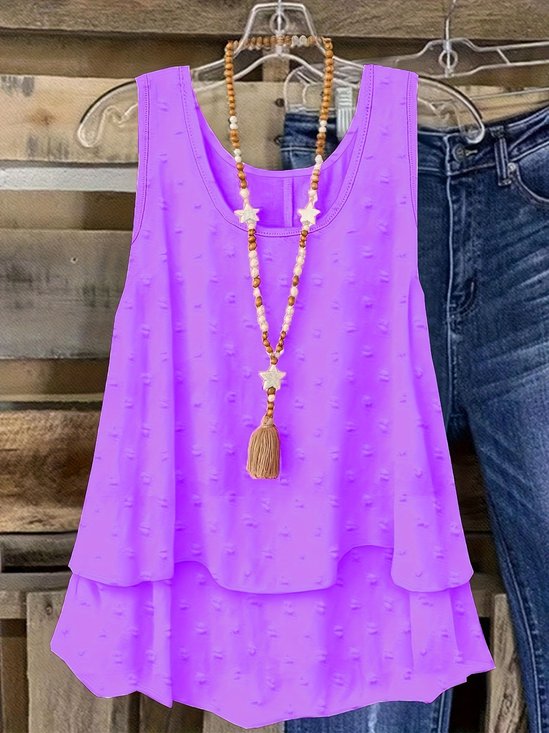 Crew Neck Cotton Casual Regular Fit Tank Top