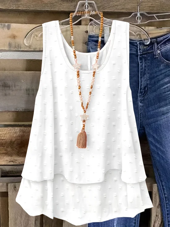 Crew Neck Cotton Casual Regular Fit Tank Top