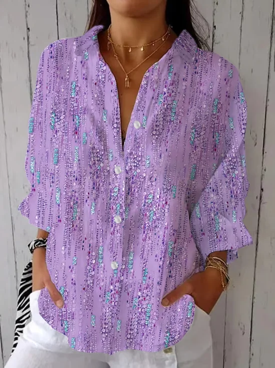 Women's Alzheimer's Print Casual Shirt