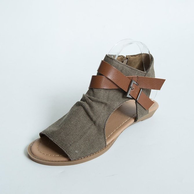 adjustable buckle sandals