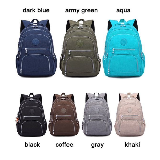 outdoor travel waterproof nylon casual multi pockets backpack