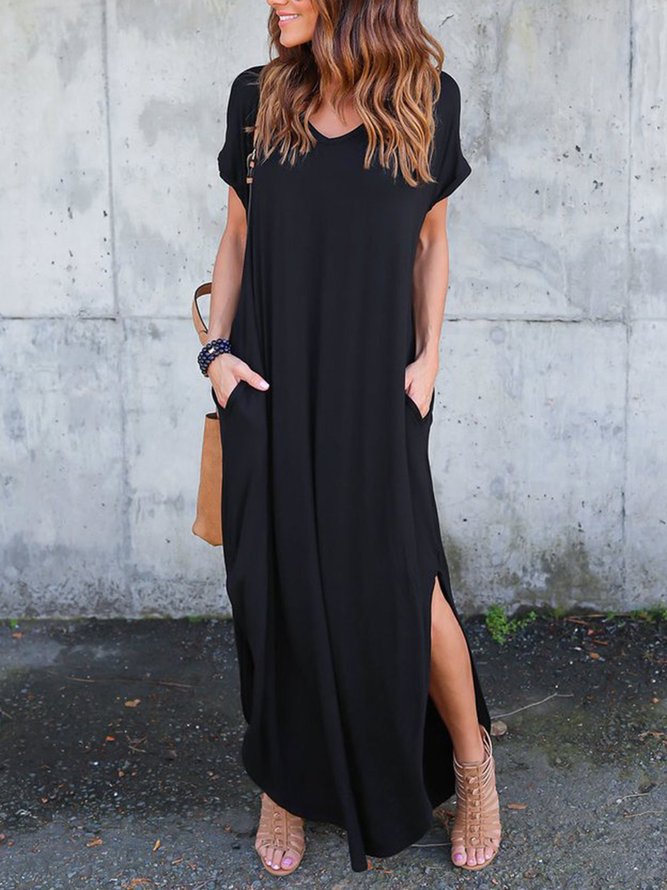 casual maxi dress with pockets