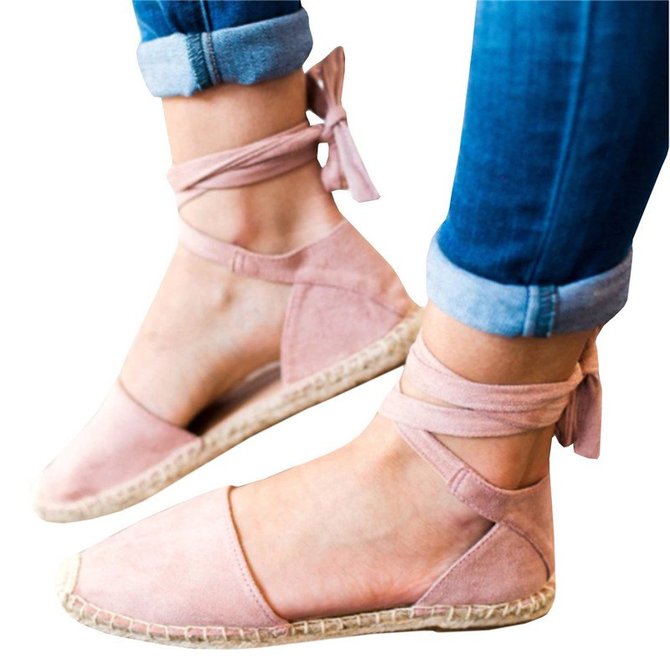 ankle wrap espadrille flat sandals