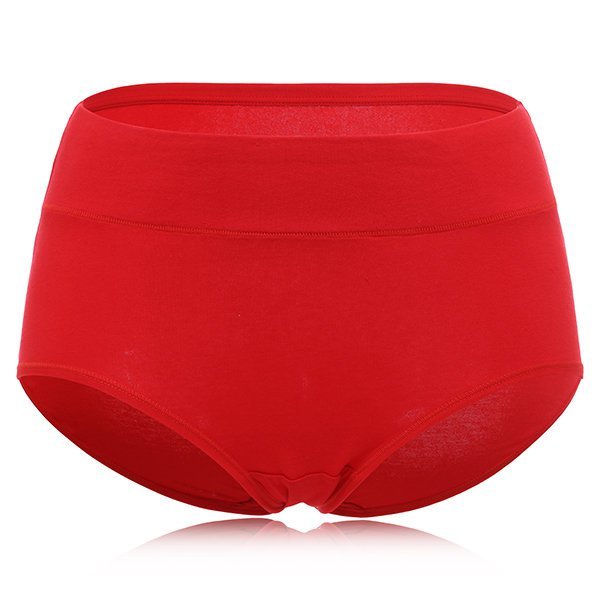 Cotton Seamless Solid Panty High Elastic Breathable Briefs