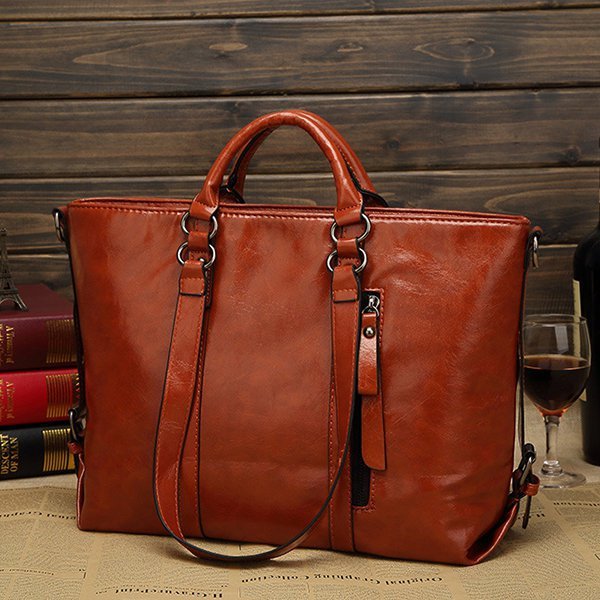 Women High Capacity Stylish PU Leather Messenger Bag Socialite Handbag