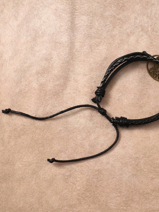 Life Bark Rope Layered Bracelet Boho Ethnic Jewelry