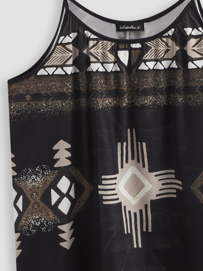 Boho Ruched Tribal Woven