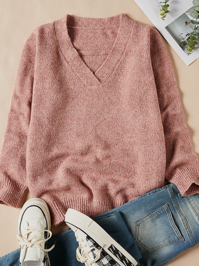 Casual Plain Warm Sweater