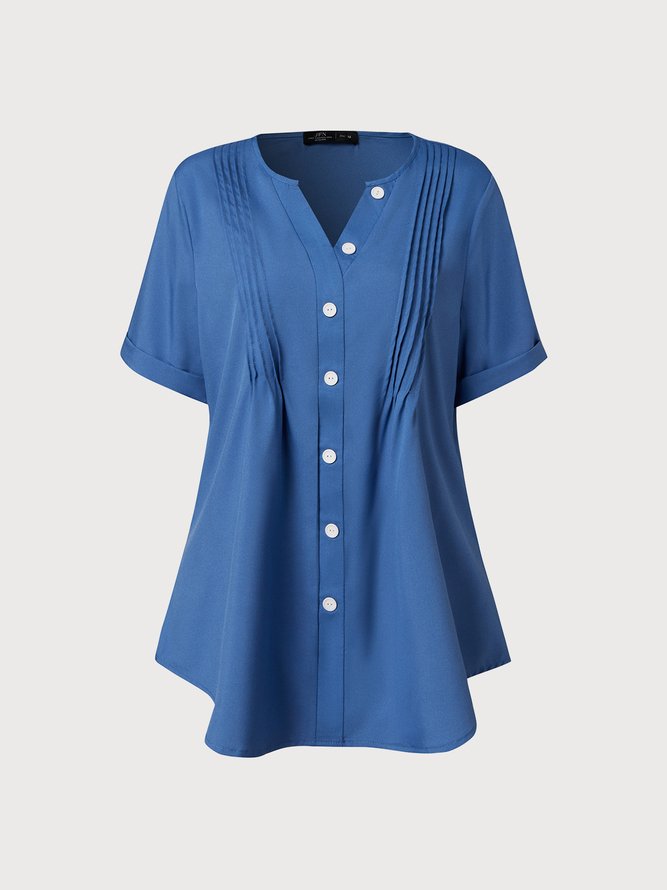 Casual Buttoned Regular Fit Top