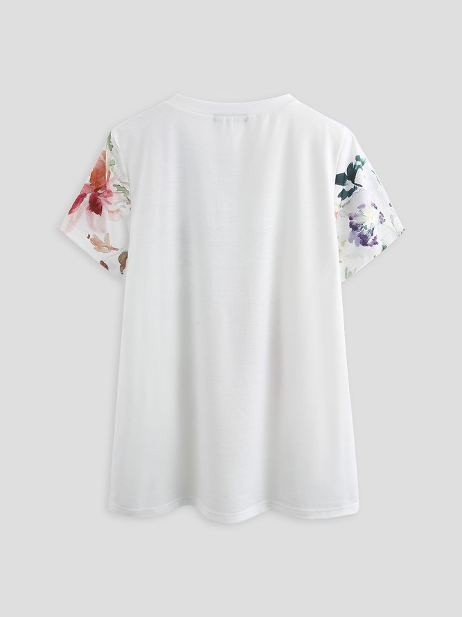 Mother's Day themed floral print spring new hot women's T-shirt