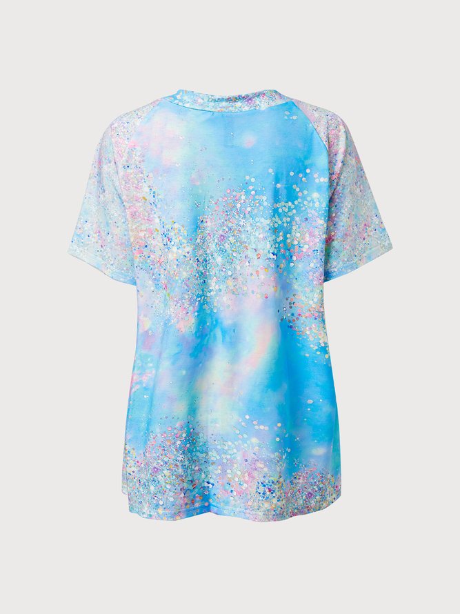 Casual Ombre Short Sleeve T-Shirt