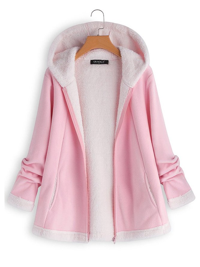 Casual Solid Long Sleeve Coat