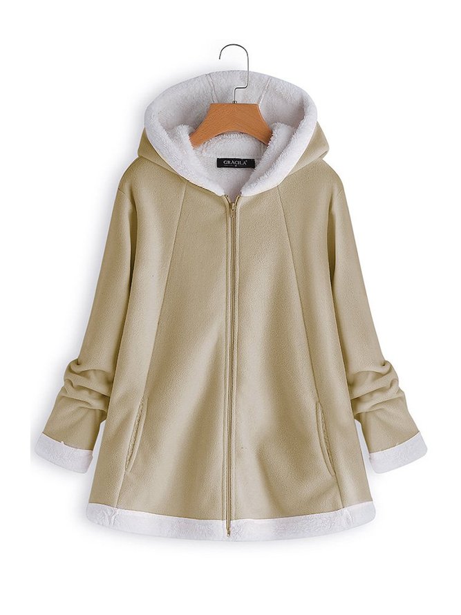 Casual Solid Long Sleeve Coat