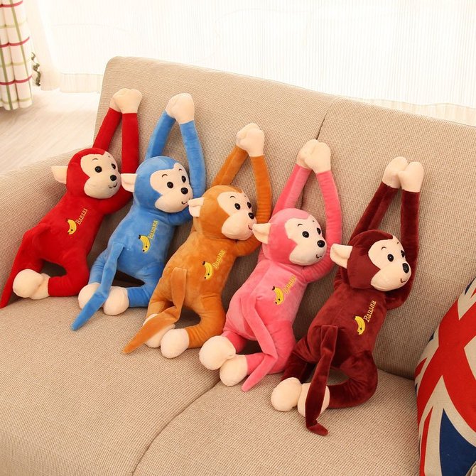 Soft Long Arm Monkey Plush Pillow Emoji Cushion Boyfriend Pillow