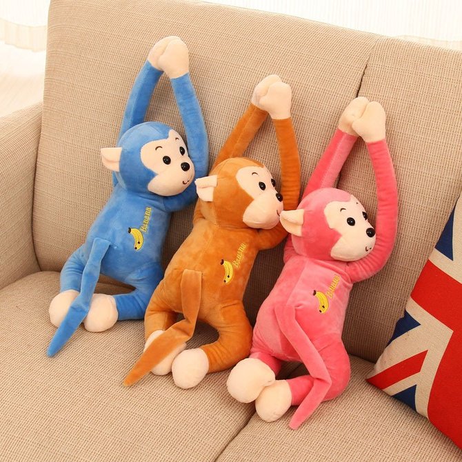 Soft Long Arm Monkey Plush Pillow Emoji Cushion Boyfriend Pillow