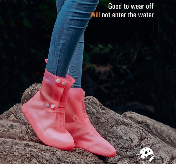 Pvc Waterproof Non-Slip Flat Heel All Season Overshoes Rain Boots