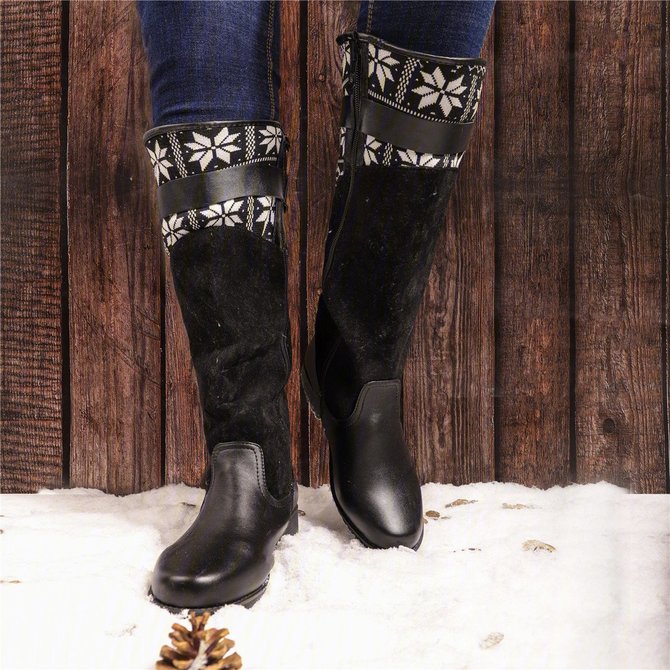 women kelsey boots zipper knitted fabric boots