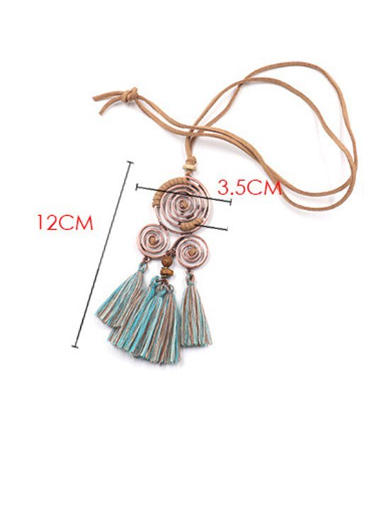 Daily/Beach Women's Clothes Chain Boho Tassel Long Necklace anniecloth