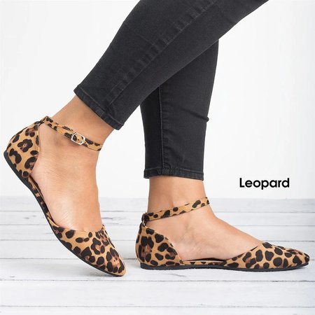 pointed flats with ankle strap