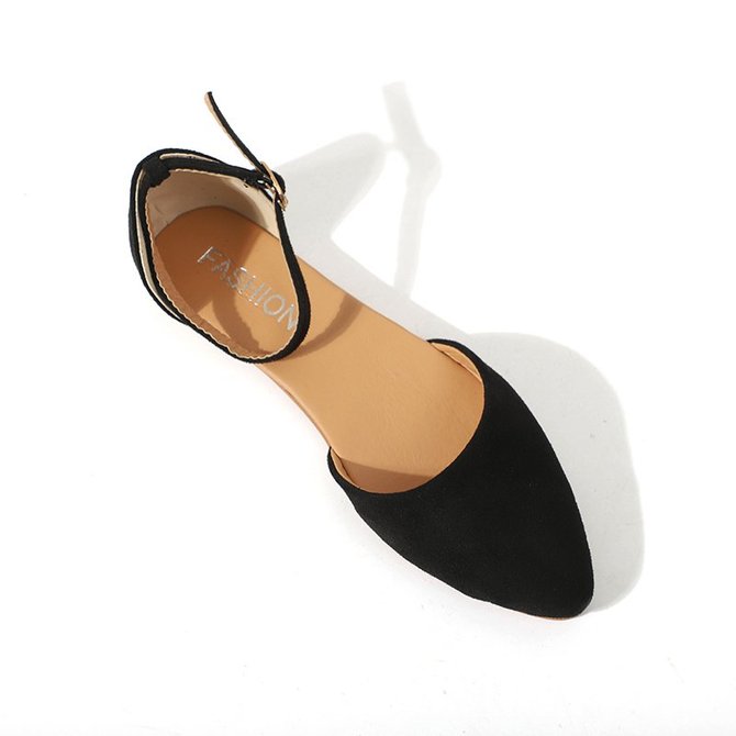 pointed flats with strap