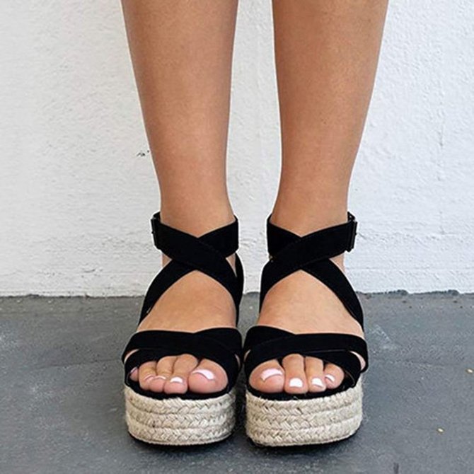 buckle espadrille sandals