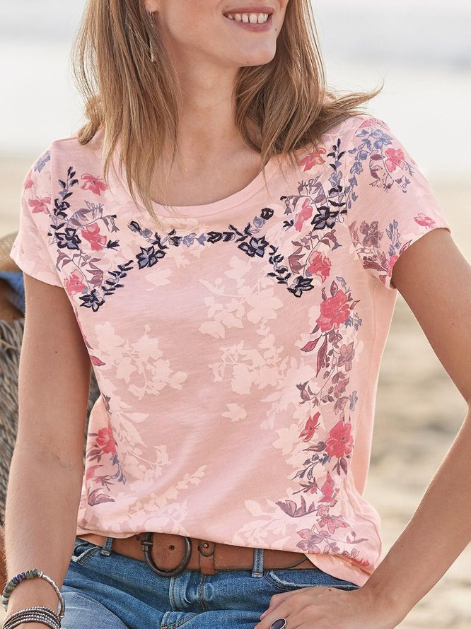 Floral Short Sleeve Printed Shirts