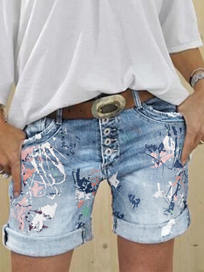 Regular Fit Abstract Casual Shorts-image-6989570