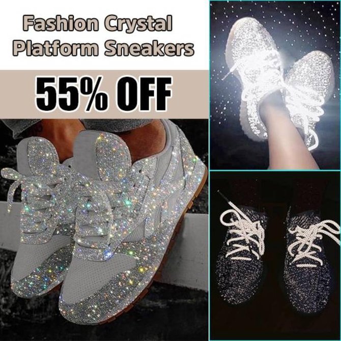 muffin rhinestone new crystal platform sneakers