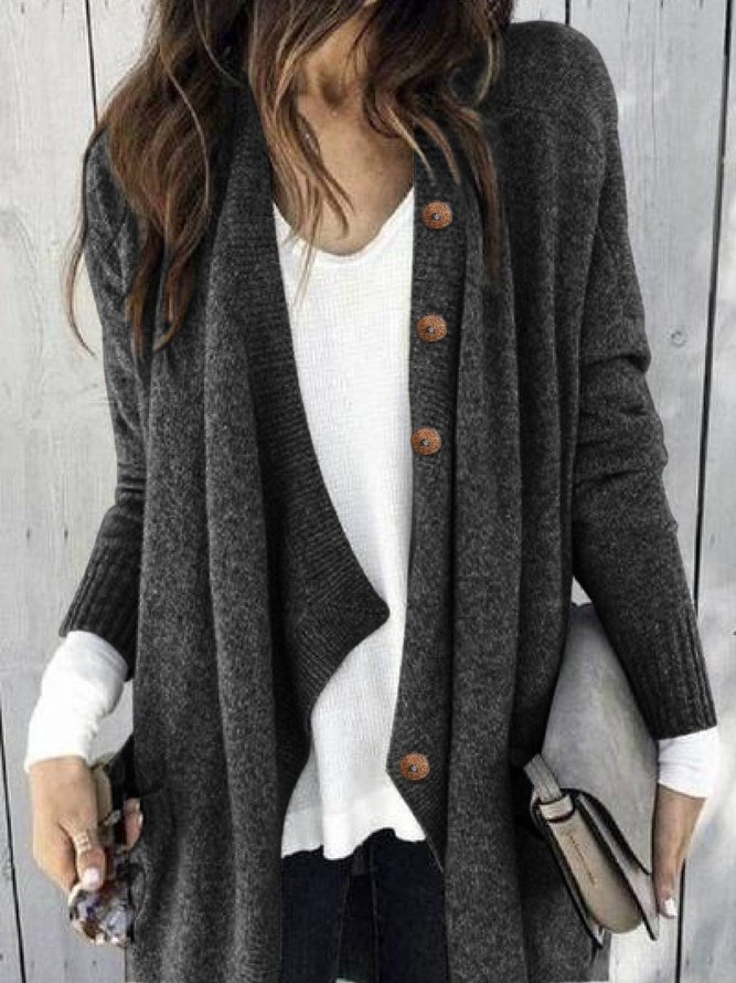 Casual Long Sleeve Knit coat