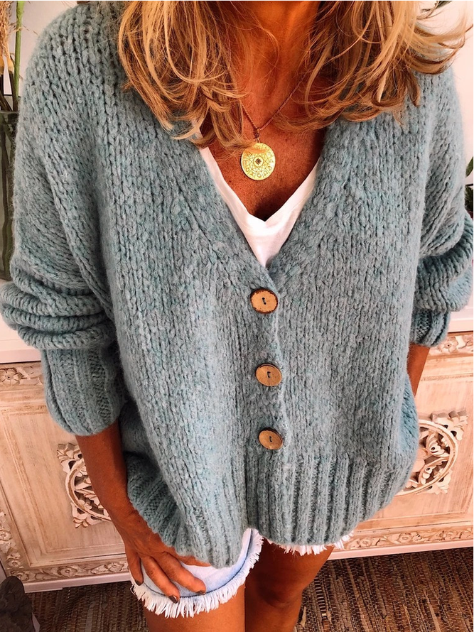 Buttoned Casual Cardigans