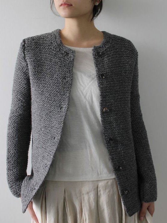 Casual Knitted Outerwear