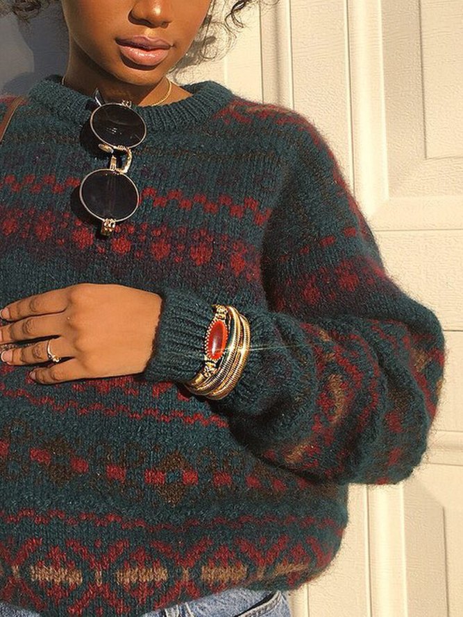 Casual Knitted Vintage Sweater