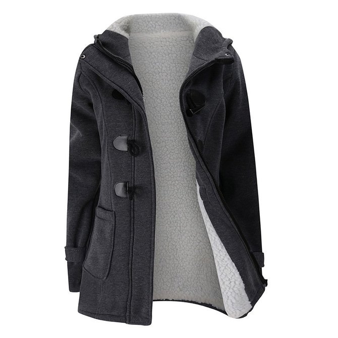Long Sleeve Casual Faux Fur Hoodie Overcoat