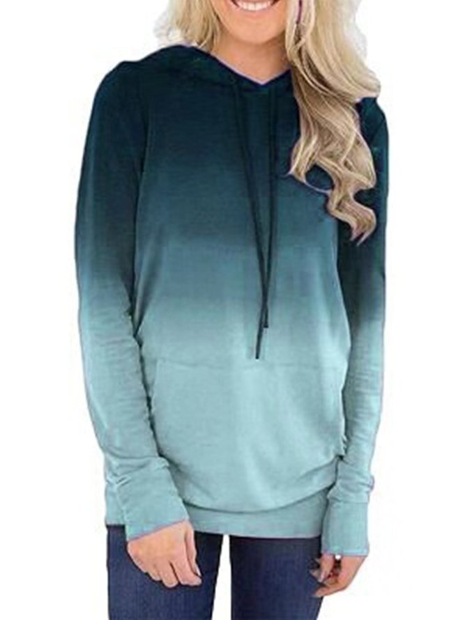 Tiered Casual Long Sleeve Sweatershirts