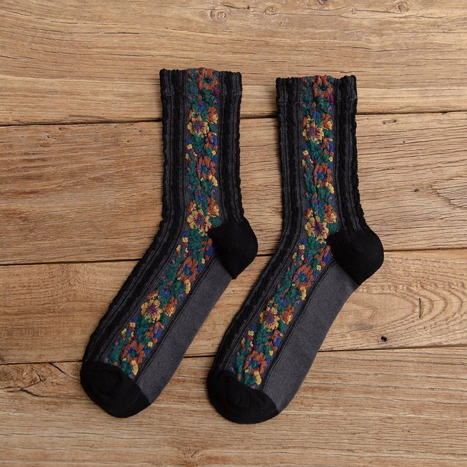 Cotton Tribal Sweet Socks | anniecloth