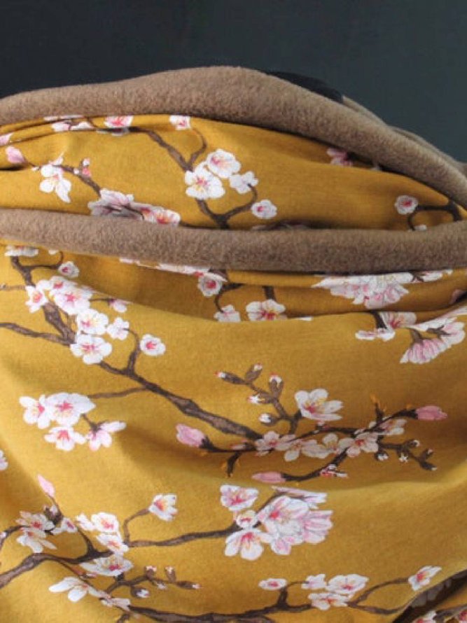 Floral-Print Casual Scarf