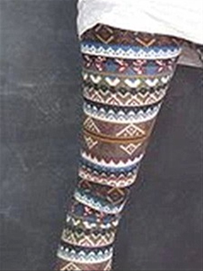 Women Bottoms Casual Multicolor Polyester Leggings