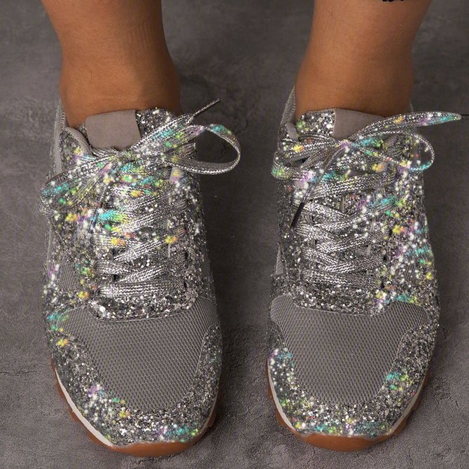 muffin rhinestone new crystal platform sneakers