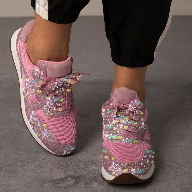 muffin rhinestone new crystal platform sneakers