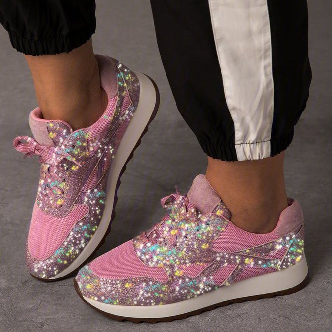 muffin rhinestone new crystal platform sneakers