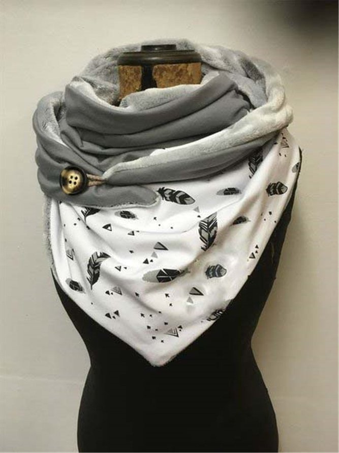 Casual printed warm scarf