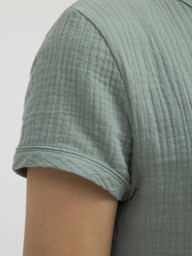 Women Casual Short Sleeve Shirt